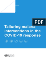 Tailoring Malaria Interventions Covid 19