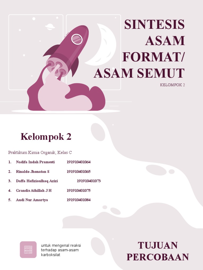 2PPT Kelompok 2 Sintesis Asam Format | PDF | Sains & Matematika