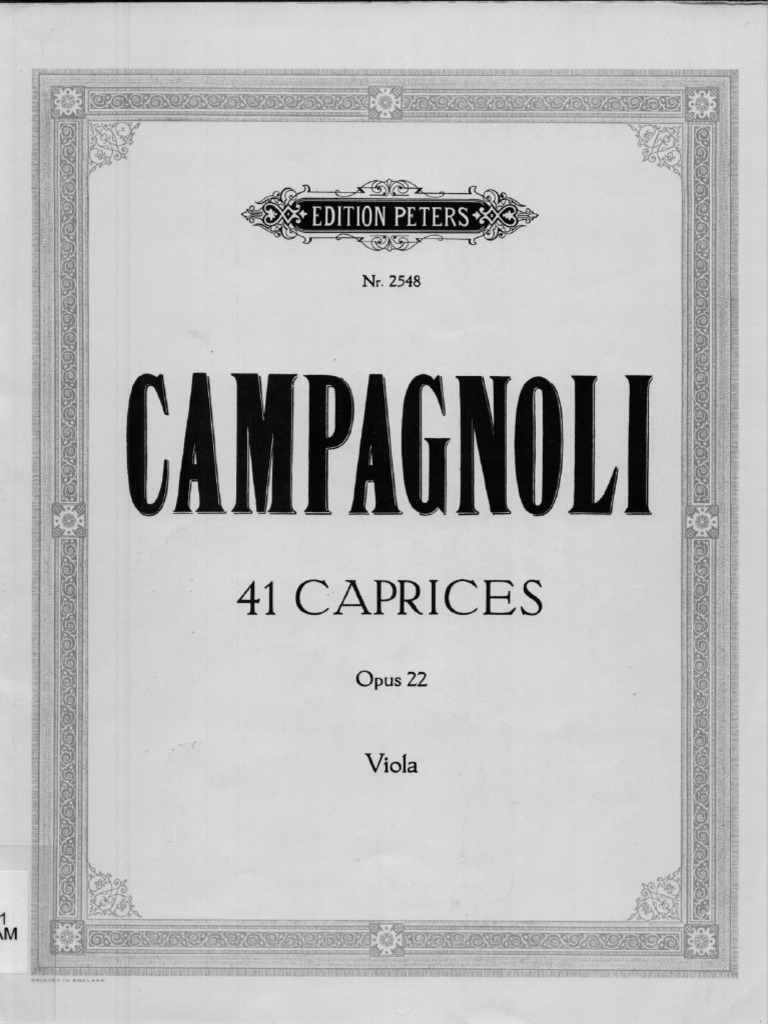 41 Caprices Op. 22 For Viola - Sheet Music Plus