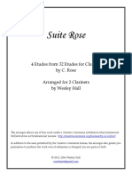 Suite Rose: 4 Etudes From 32 Etudes For Clarinet by C. Rose Arranged For 2 Clarinets by Wesley Hall