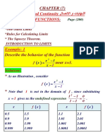 Limits and Continuity 7.1 Limits of Functions: Chapter