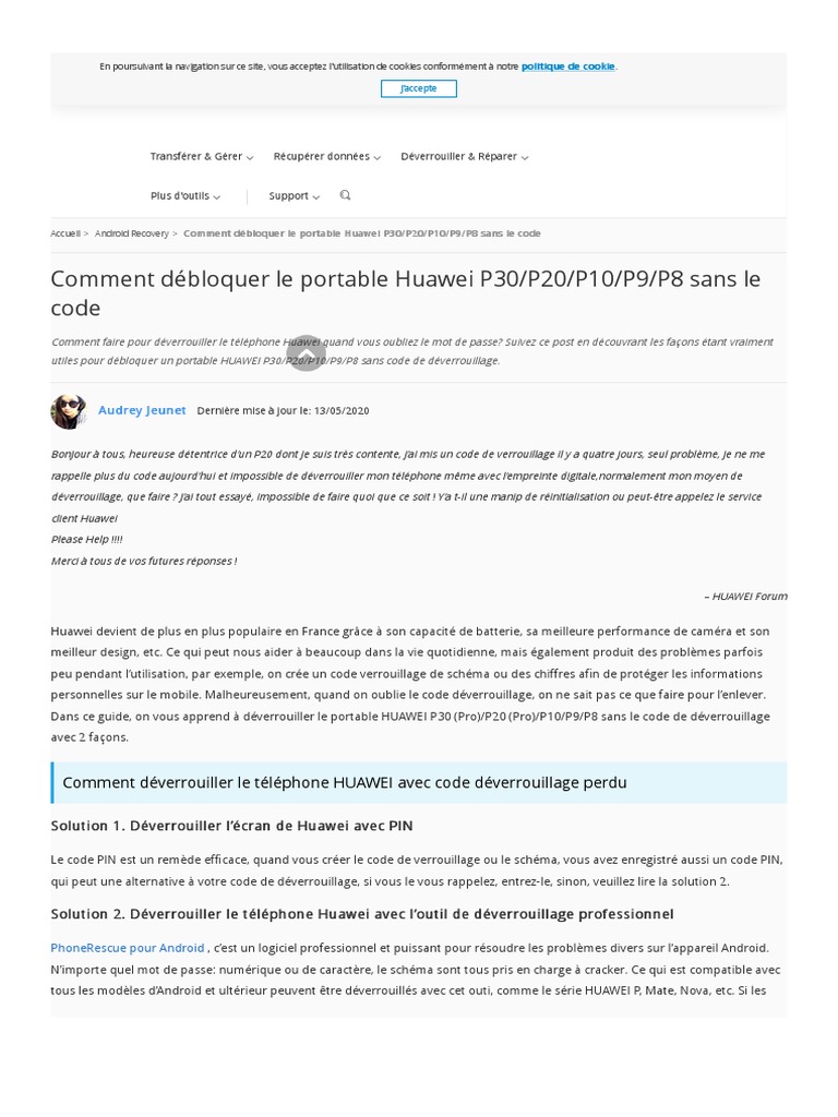 Comment Retrouver Le Schéma De Verrouillage D une Tablette Mpman 2 Astuces de Déverrouiller Huawei Sans Code de Déverrouillage - IMobie |  PDF | Android (Système d'exploitation) | Cookie (informatique)