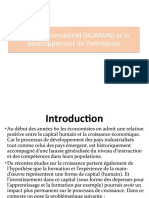 Le Capital Immatériel Et Le Developpement de L'entreprise