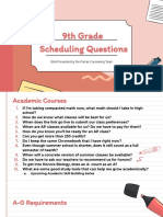 9th Grade Scheduling Questions: Q&A Presented by The Parras Counseling Team