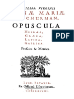 Nobiliss. Virginis Annæ Mariæ A Schurman, Opuscula Hebræa, Græca, Latina, Gallica Prosaica Metrica by Schurman, Anna Maria Van