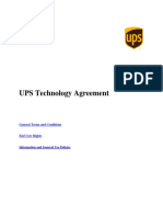 UPS Technology Agreement: General Terms and Conditions