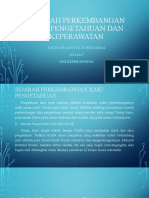 SEJARAH PERKEMBANGAN ILMU PENGETAHUAN Dan Keperawatan