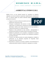 Política Ambiental Eneso e