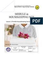 Module in Housekeeping Ncii: Lesson 1.provide Housekeeping Services To Guest