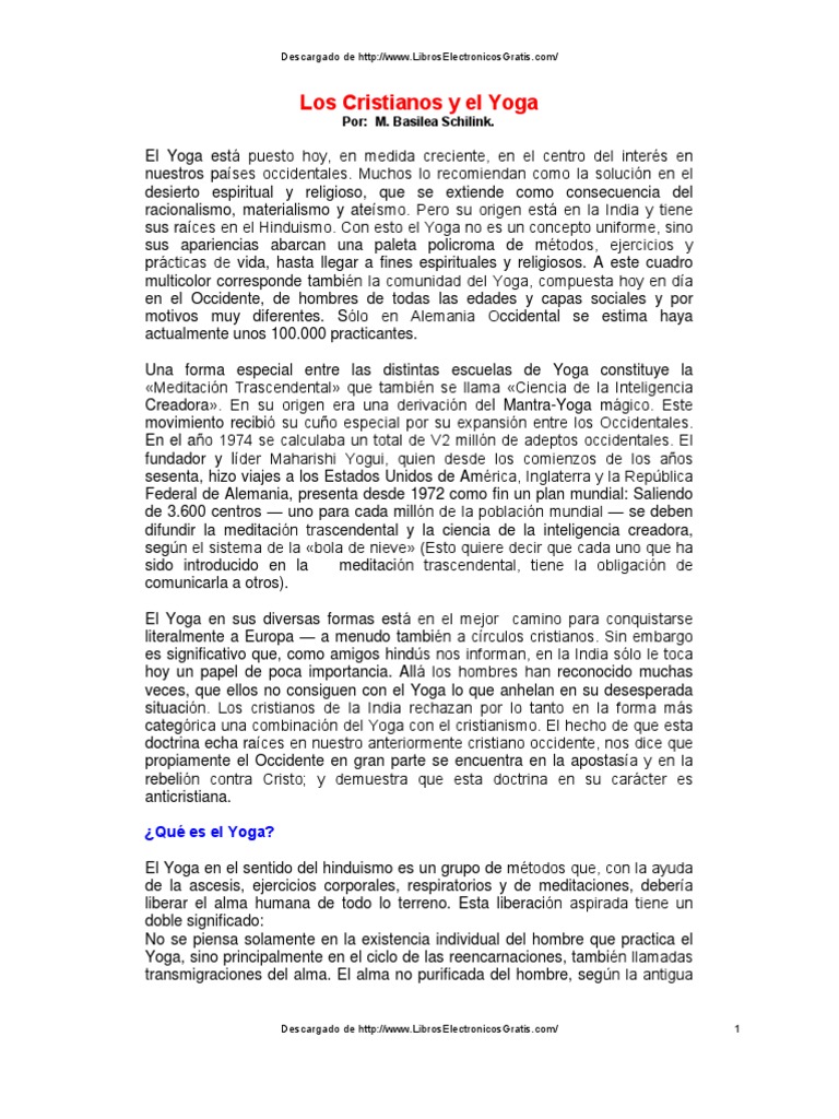 Los Cristianos y El Yoga | PDF