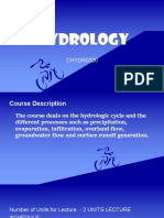 Hydrology: CHYDR0320