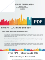 City Buildings Silhouettes and Colors PowerPoint Templates Widescreen