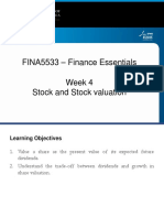 Lecture 4 - Equity Valuation