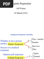 Logistic Regression: 30 March 2016