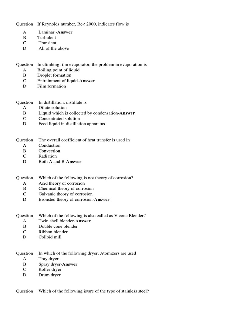 Pe Practice MCQ PDF Distillation Filtration