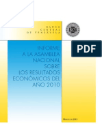 Informe BCV A La Asamblea Nacional. Año 2010