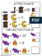 Halloween Math Puzzle (A)