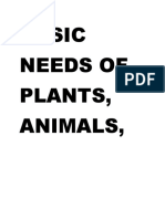 Basic Needs of Plants