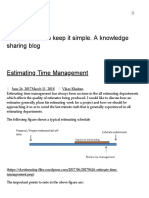 Estimating Time Management – estimating