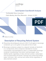 Recycling Refund System Cost-Benefit Analysis