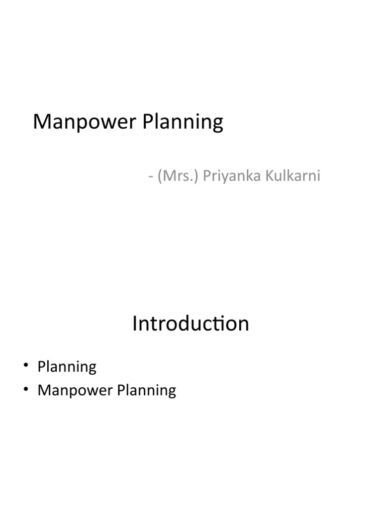 Effective Manpower Planning Strategies | PDF