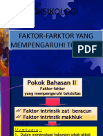 II - Faktor Yang Mempengaruhi Toksisitas