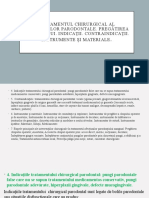 Tratamentul chirurgical al afecțiunilor parodontale. Pregătirea pacientului. Indicații. Contraindicații. Instrumente și materiale.