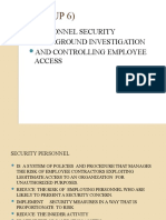 (GROUP 6) : Personnel Security Background Investigation and Controlling Employee Access