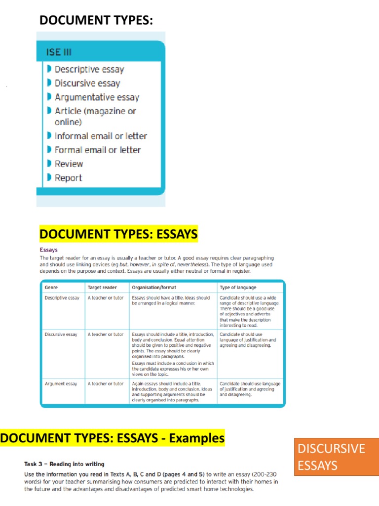 Ise III Document Types | PDF | Foreign Language Studies | General Fiction
