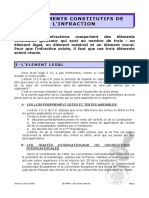 Les Elements Constitutifs de L'Infraction: A - Les Lois Proprement Dites Et Textes Assimiles