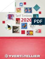 Brochure Tarif Timbre 2020 Yvert Et Tellier