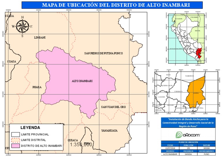 Mapa del Distrito de Alto Inambari | PDF