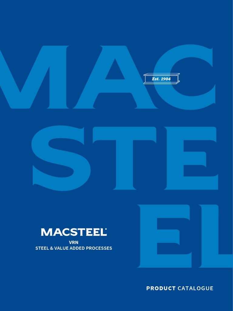 Macsteel VRN Product Catalogue 2021 PDF Steel Wear