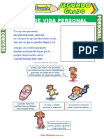 Línea de Vida Personal para Segundo Grado de Primaria