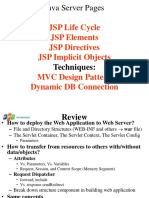 JSP Life Cycle JSP Elements JSP Directives JSP Implicit Objects MVC Design Pattern Dynamic DB Connection