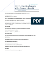 TISSNET 2019 - Question Paper & Answer Key (Memory Based) : General Awareness