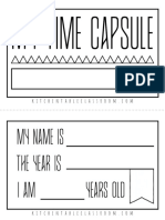 Time Capsule Ideas For Kids