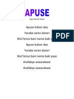 Lagu Daerah Papua