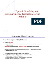 Lecture 6: Dynamic Scheduling With Scoreboarding and Tomasulo Algorithm (Section 2.4)