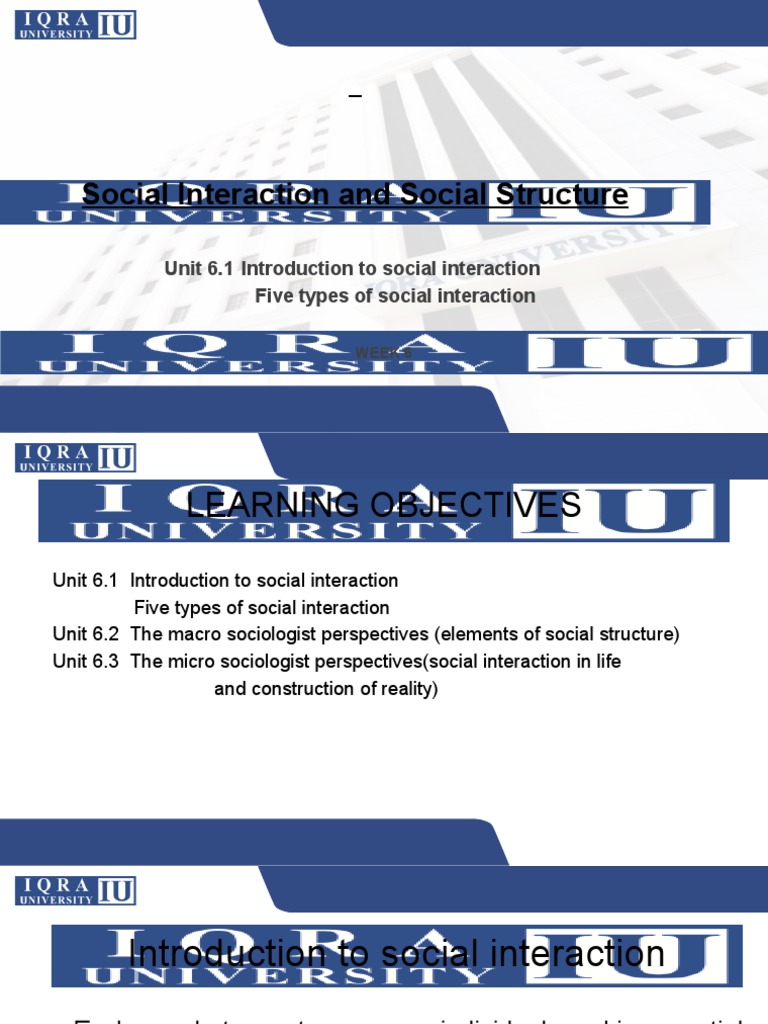 Overview of Social Interaction Types | PDF | Social Structure ...