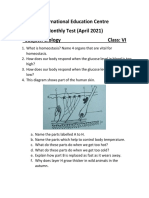 International Education Centre Monthly Test (April 2021) Subject: Biology Class: Vi