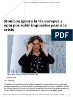 Moncloa ignora