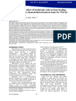 Evaluation the effect of hyaluronic acid on bone healing process in rabbits (Immunohistochemical study for TGF-β)