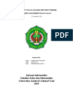 Laporan: Jurusan Informatika Fakultas Sains Dan Informatika Universitas Jenderal Achmad Yani 2019