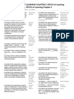 Psych of Learning Chapter 3, Psych of Learning Chapter 4, PSYCH of Learning Chapter 5