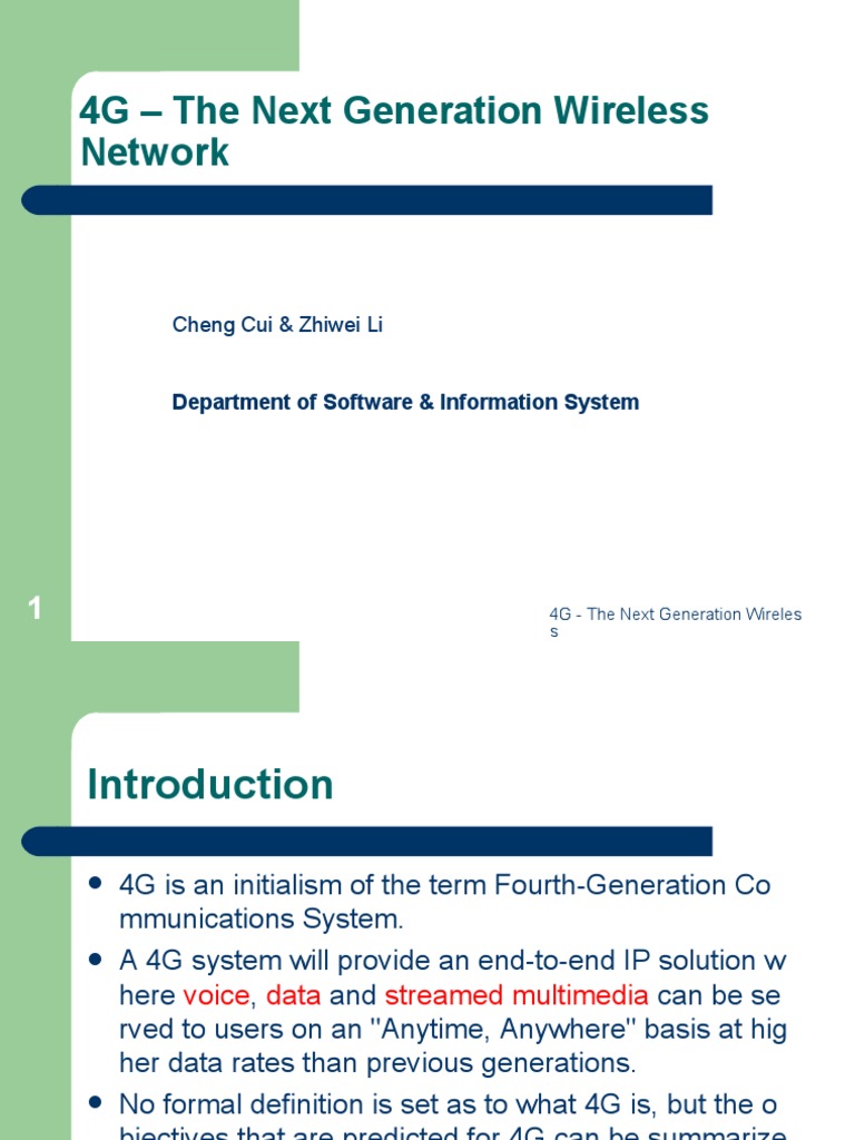 Understanding 4G Wireless Technology | PDF | 4 G | 3 G