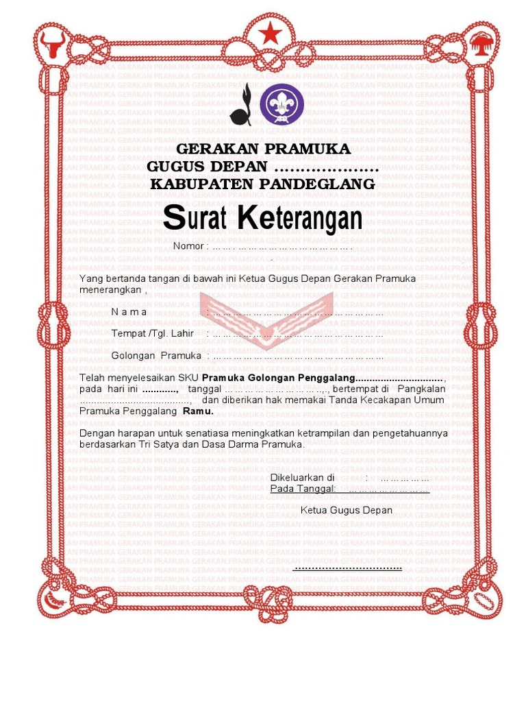 Piagam SKU Pramuka Penggalang Ramu | PDF | Game & Aktivitas | Agama ...