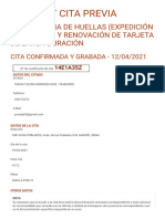 Proceso automático para la solicitud de cita previa