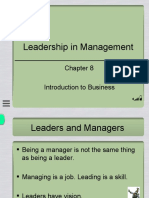 Leadership in Management: Introduction To Business