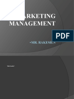 Marketing Management: Mr. Rakesh.N